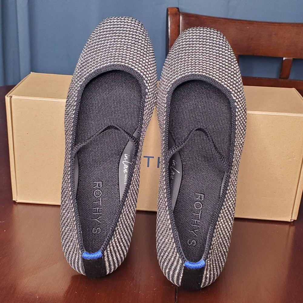 Rothy's Black and Gray Flats